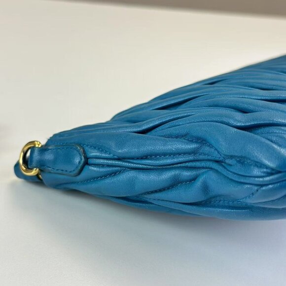 Miu Miu Blue Leather Shoulder Bag Crossbody - Picture 4 of 9